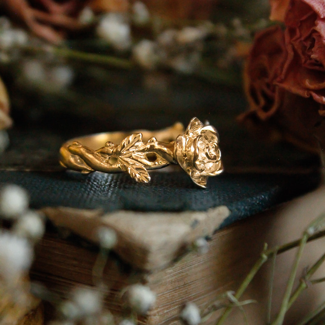 Anillo Rosa pequeña Gold