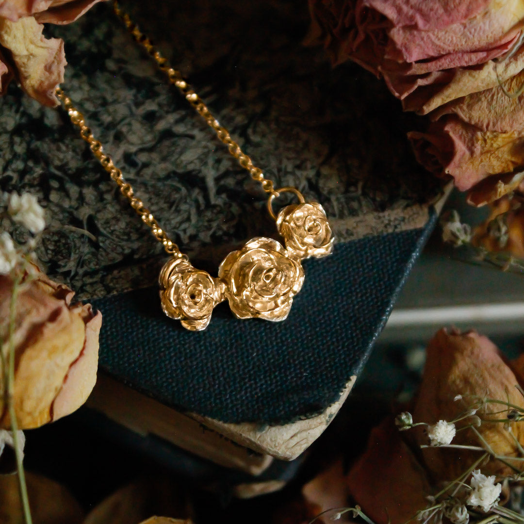 Colgante Rosas dorado