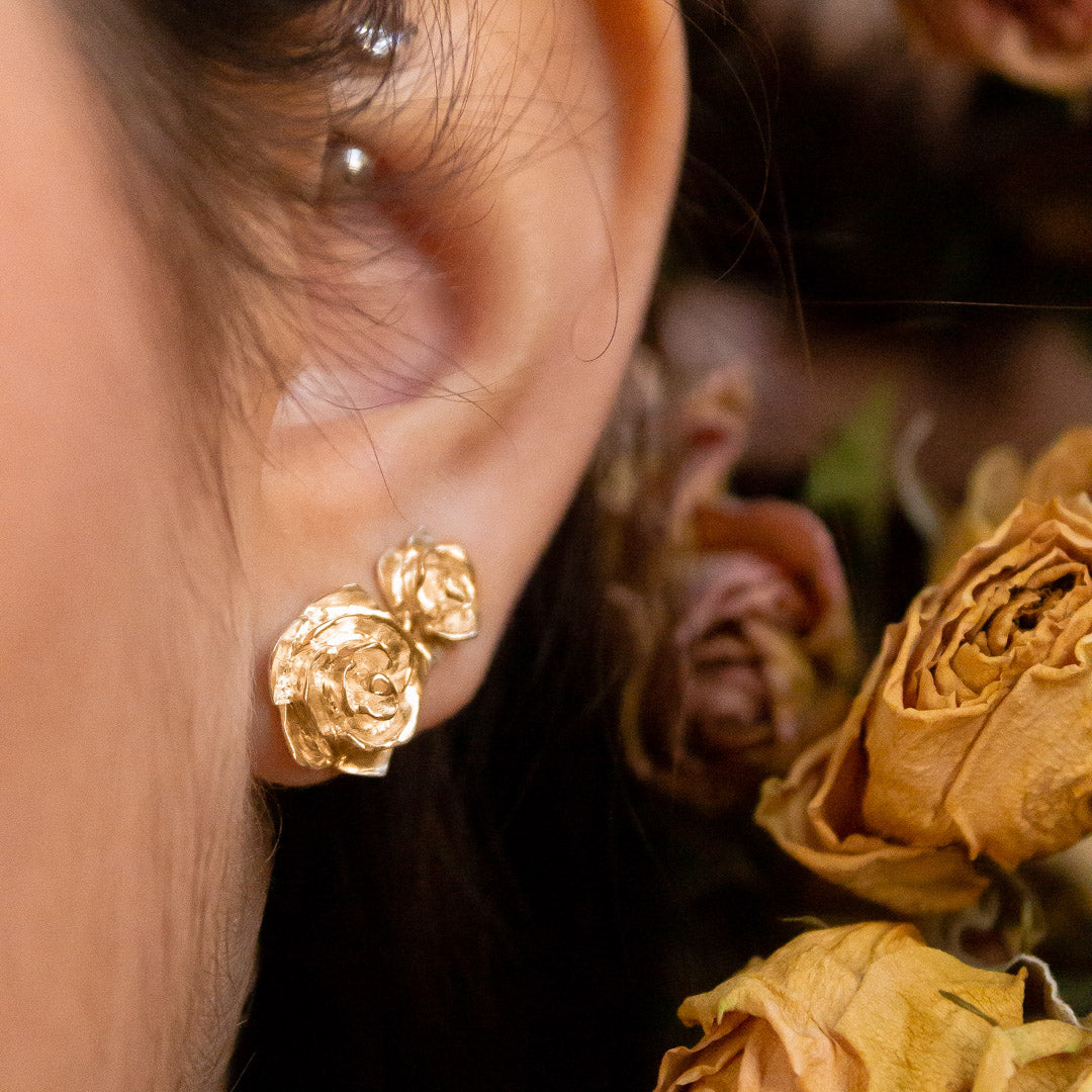 Aros Rosa mediana Gold