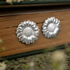 Aros Girasol pequeños plata