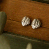 Aros hoja de suculenta mini plata