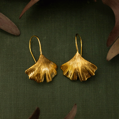 Aros Ginkgo Dorados