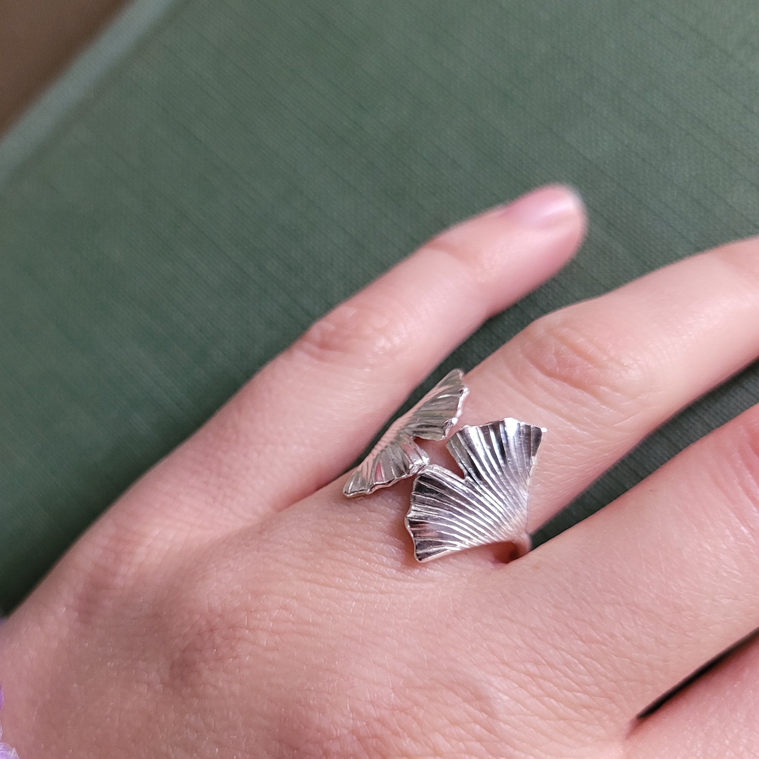 Anillo doble Ginkgo